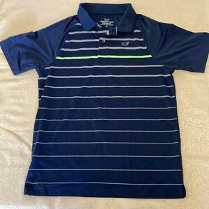Vineyard Vines Navy Striped Kids Polo Shirt
